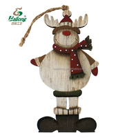 Ornements de Noël en contreplaqué découpé au laser vintage multicolore 11-14cm décor peint et imprimé pour les panneaux muraux et l'artisanat de vacances