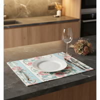 Ensemble de 4 sets de table carrés modernes en coton et lin, écologiques, pour salle à manger et cuisine, vente en gros directe d'usine en stock