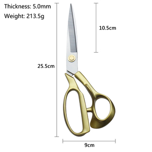 Forbici da Sarto Multiuso in Acciaio Inossidabile da 10 Pollici con Manico in Lega per Cucito, Ricamo e Confezionamento di Abiti - Product Image 2
