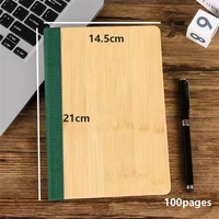 Ensemble cadeau personnalisé pour entreprise, couverture en bambou recyclé, fabrication artisanale, personnalisation, logo gravé, porte-stylo, carnet