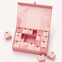Boîte de calendrier de l'avent de beauté personnalisée à 24 tiroirs, emballage cadeau cosmétique en papier rigide de luxe