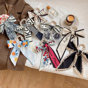 إكسسوارات شعر كورية لؤلؤية عصرية بشريط طويل صيفي بحروف زهرية إكسسوارات شعر متعددة الاستخدام للفتيات - Product Image 2