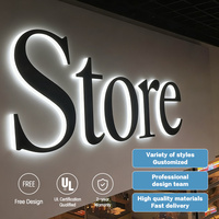 Panneau d'affichage extérieur 3D personnalisé Logo Signage Metal Acrylic Sign 3d Backlit Light Sign Led Sign