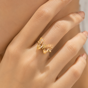 Anello Aperto a Farfalla dal Design Creativo, Regolabile, per Uso Quotidiano Femminile - Product Image 2