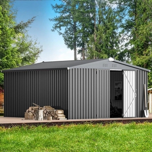 Outdoor Metal Garden Shed Waterproof Steel Frame Easy Assembly Nature Type <strong>Storage</strong> <strong>Unit</strong> Para <strong>Backyard</strong> Tool Room Pressure Treated - Product Image 3