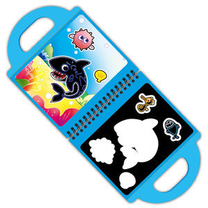 Trois-en-un Scratch bricolage livre Portable aquarelle jouet éducatif petite enfance Animal <span class=keywords><strong>marin</strong></span> dinosaure thème <span class=keywords><strong>papier</strong></span> carton - Product Image 2