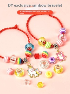Bracelet de bricolage fait main avec résine arc-en-ciel savon archéologie passionnant boîte aveugle jouet pour petites filles creuser Kits chasse au trésor - Product Image 3