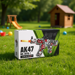 Fucile Giocattolo AK47 N. 3078 1 Camouflage Rosso in Plastica Elettronico per Ragazzi da 8 a 13 Anni - Product Image 2