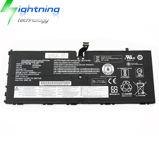 New Genuine Original L16L4P91 7.72V 42Wh Laptop Battery for Lenovo ThinkPad X1 Tablet GEN 3 3RD GEN-20KJ000NAU 01AV454 01AV453