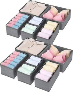 Ingrosso 12 pezzi come un Set pieghevole in tessuto cassettiera organizzatore contenitori di stoccaggio per abbigliamento scatola di immagazzinaggio - Product Image 3