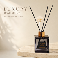 Diffuseur de parfum de luxe 200 ml avec décor floral pour la maison, le spa, l'hôtel, cadeau, parfum personnalisé, marque privée, OEM, vente en gros