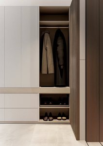 Armoire sur mesure haut de gamme, dressing minimaliste italien, unité de rangement pour chambre à coucher - Product Image 2
