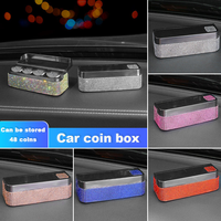 Boîte de rangement pour pièces de monnaie de voiture en ABS de luxe avec 4 compartiments pour l'intérieur de la voiture - Organisateur d'argent créatif