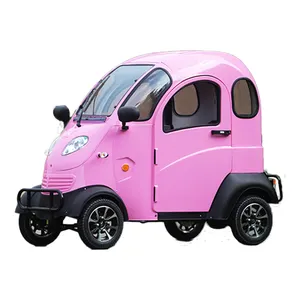 Electric Trike Passenger Tricycle Tourist 3 Wheel Electric Bike Car Full Closed Heavy Duty Electric Passenger Tricycle For Adult