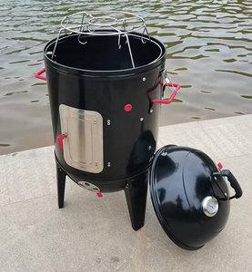 <span class=keywords><strong>Barbecue</strong></span> vertical sans fumée 3-en-1 pour l'extérieur, avec fumoir intégré, idéal pour la cuisine extérieure - Product Image 5