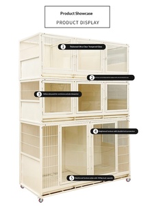 Vitrine personnalisable en acier et verre pour chiens, chats et lapins, idéale pour les animaleries, les cliniques vétérinaires et les centres de pension - Product Image 4