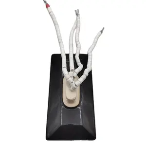 122*60mm/ black Ceramic Infrared Heating plate Heater in hollow shape and 4-wires with thermocouple
