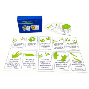 फैक्टरी कस्टम उच्च गुणवत्ता बनाया मिलान खेल बच्चे पशु मेमोरी कार्ड बच्चों के बच्चों के खिलौना चुंबक के साथ बॉक्स