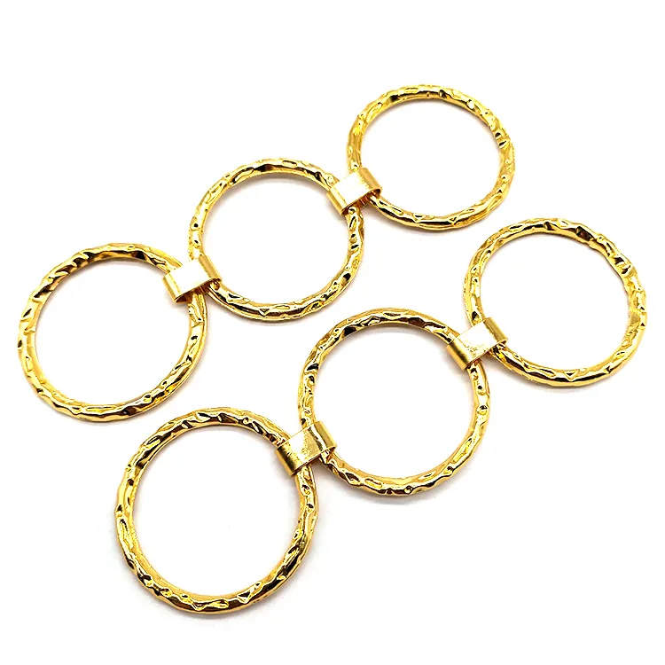 Fivela de conector para biquíni, atacado simples três anel banhado a ouro biquíni acessórios para roupa de banho