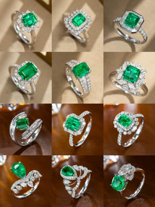 พลอยมรกตสังเคราะห์ขายส่ง รูปทรง Asscher Cut และ Cushion Cut สีสันหลากหลาย ขนาด 0.5 กะรัต 1 กะรัต 5 กะรัต สำหรับทำเครื่องประดับ - Product Image 4