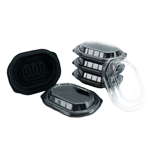Caja Bento <span class=keywords><strong>rectangular</strong></span> desechable para microondas, contenedor de almuerzo de preparación de comidas de plástico PP con tapas para embalaje de alimentos - Product Image 1