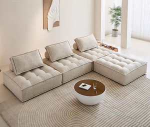 Set divano cubo quadrato <span class=keywords><strong>Piemonte</strong></span> per piccoli appartamenti con combinazione transfrontaliera divano a compressione sottovuoto in spugna - Product Image 4