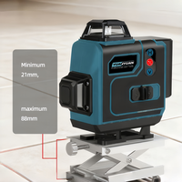 Niveau laser industriel vert à 5 points, auto-nivelant électronique, alimenté par batterie Li-Ion YYA16X-001, garantie de 3 ans