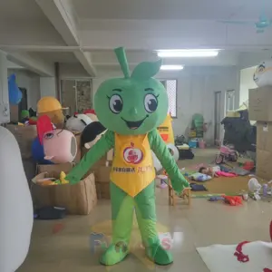 Funtoys yeşil elma maskot kostüm karikatür yetişkinler Cosplay süslü elbise mağaza süpermarket reklam kıyafeti