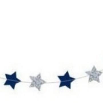 Étoiles bleues argentées