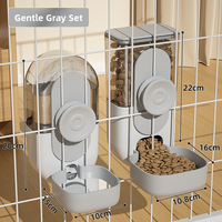 Distributeur automatique d'eau et de nourriture pour oiseaux et chats/chiens avec design à clip pour accrocher des bols d'eau et de nourriture