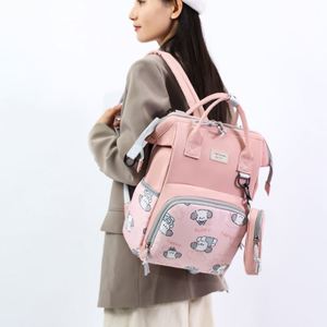 2 in 1 Set Casual Large Capacity Mommy <b>Backpack</b> Waterproof Baby Diaper Bags - Product Image 4