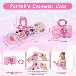 EPT Fashion Valigetta Cosmetica Lavabile Fai-da-te Divertente con Specchio, Set Trucco per Bambine e Ragazze, Kit Trucco per Bambini - Product Image 5