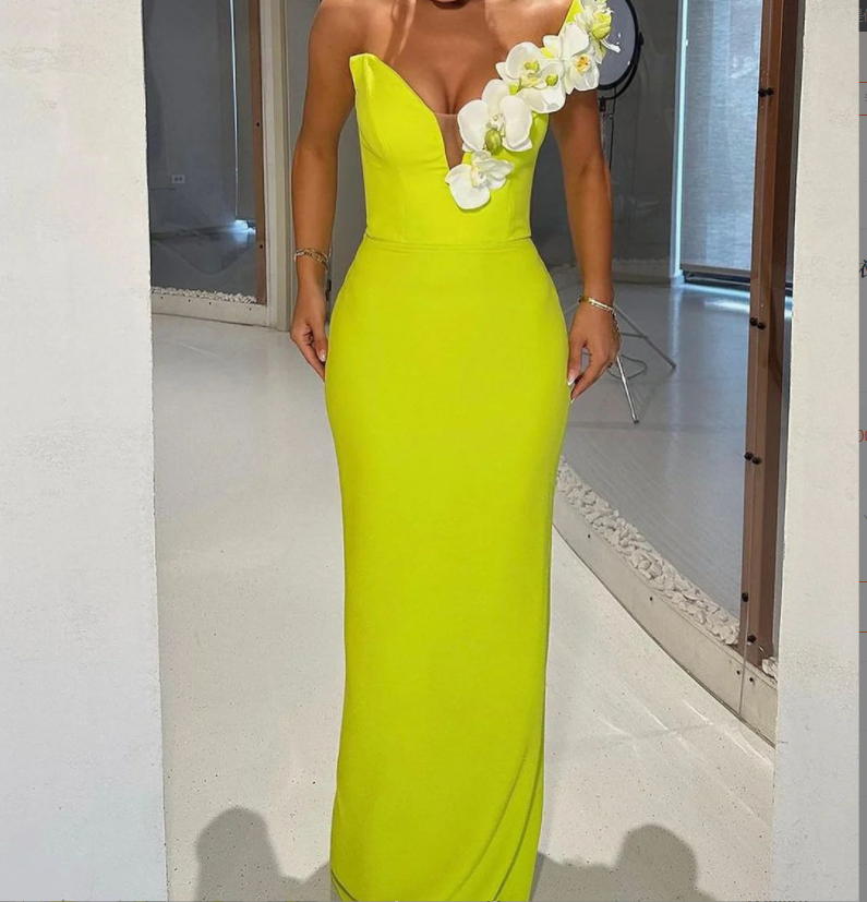 lovers friends green dress Pip Green Bandage Corset Dress, Neon Green, Polyester and Elastane, Size S for Women main image 1