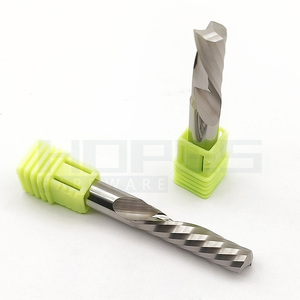 Carburo 3.175-10mm flauta espiral izquierda herramientas de corte de fresa helicoidal única para brocas de enrutador de fresado CNC de PVC Acrílico - Product Image 2