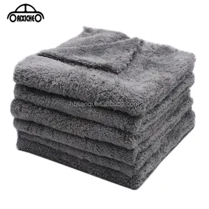 Car Microfiber Towel Edgeless - Ultra Thick Edgeless Microfiber Car Cleaning Cloth Auto Waxing Drying Polishing Detailing Towels