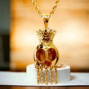 Suministro directo de fábrica Precio barato <span class=keywords><strong>Cascos</strong></span> Collar con colgante grande Joyería para cadena de cuerda de tapa personalizada - Product Image 2