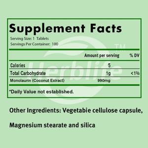 Cápsulas de Monolaurina Personalizables en Oferta - Beneficios Óptimos para el Bienestar - Apoya la Salud Intestinal - Suplemento Orgánico - Product Image 2