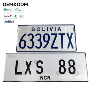 Placa de Matrícula Personalizada Estilo Boliviano y Filipino, Diseño Gratuito, Se Acepta OEM, Placa de Matrícula para Vehículo - Product Image 1