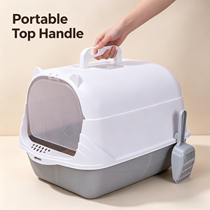 Caja de arena cerrada XXL para gatos, a prueba de salpicaduras, inodoro portátil de plástico para mascotas de interior, novedad 2026, gran oferta, MOQ bajo - Product Image 2