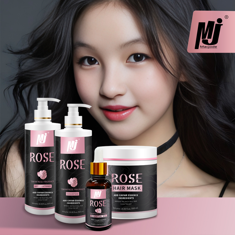 MJ Nourishing Refreshing Shampoo & Conditioner Caviar Rose Anti-Dandruff Treatment For Itchy Scalp Color-Treated Hair Care Set