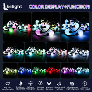 Luz de Cordão de Pixel RGB Programável de 50mm 24V UCS1903 com Brilho Difuso 3D, Cortina de <span class=keywords><strong>LED</strong></span> para Cenário de Festas e Palcos - Product Image 6