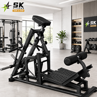 Máquina de remo con barra en T y soporte para pecho, con tres asas, para entrenamiento de fuerza de espalda, equipo de gimnasio, marca SK Commercial Plate Loaded