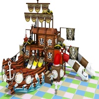 Équipement de terrain de jeu intérieur sur le thème des pirates, aire de jeux souple, château gonflable commercial, haute sécurité, taille et couleur personnalisables, amusement pour enfants