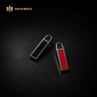 HONMEO Tirette de fermeture éclair en alliage de zinc, couleur bronze, cadre creux, incrustation émaillée, forme rectangulaire, pour sacs, vestes, manteaux, vente en gros