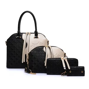 Women Purses And Handbags Combined 4 Piece Set 2021 New Hot Selling Ladies Shopping Bags Leather Crossbody Bag Wholesale