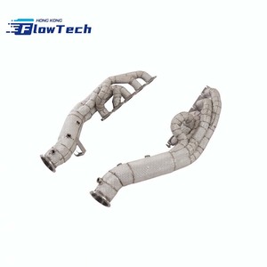 Colectores de escape rectos de longitud igual SS304 para Lamborghini Huracan EVO SFO V10 5.2L con escudo térmico - Product Image 6