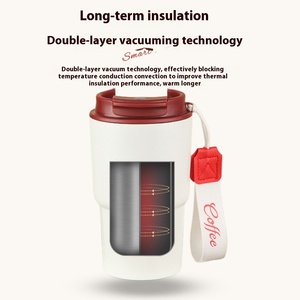 Tasse à café de voyage intelligente de <span class=keywords><strong>500ml</strong></span> en acier 304 poignée isolée sous vide paille en vrac travail hybride <span class=keywords><strong>personnalisé</strong></span> couleurs Pantone cadeaux d'affaires - Product Image 2