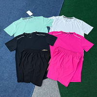 Ensemble T-shirt et short d'été essentiels de haute qualité, unisexe, logo personnalisable, séchage rapide, léger, respirant, sportif