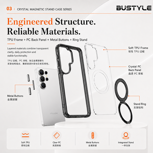 Custodia Trasparente <span class=keywords><strong>Arcobaleno</strong></span> Antiurto per Samsung Galaxy S26 Ultra con Anello Magnetico e Supporto, <span class=keywords><strong>Cover</strong></span> per <span class=keywords><strong>iPhone</strong></span> 18 Pro - Product Image 4