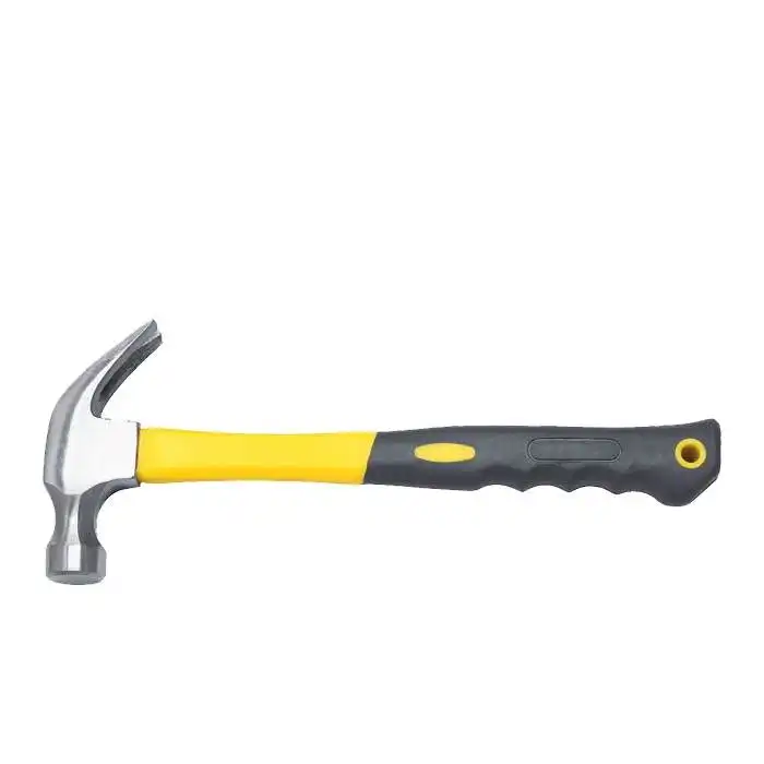 High-quality high-carbon steel precision forged plastic handle claw hammer